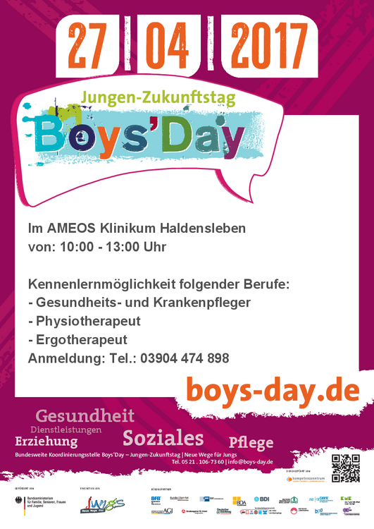 AMEOS Klinikum Haldensleben beteiligt sich am Boy´s Day 2017