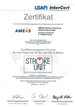 Zertifizierung der Stroke Unit