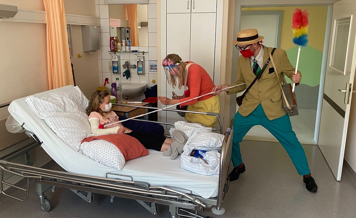 Die Klinikclowns auf der Kinderstation des AMEOS Klinikums Aschersleben