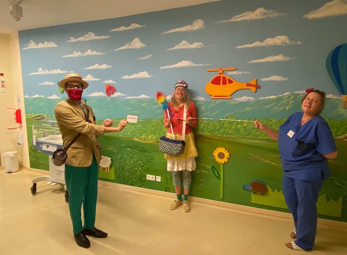 Die Klinikclowns auf der Kinderstation des AMEOS Klinikums Aschersleben